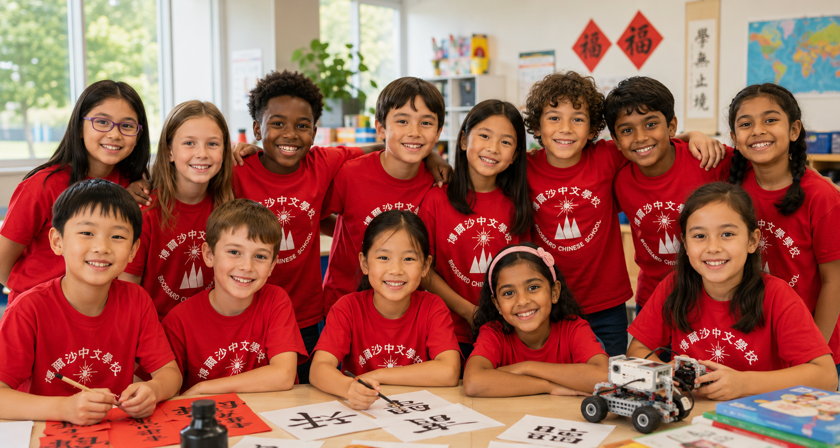 Students at Brossard Chinese School